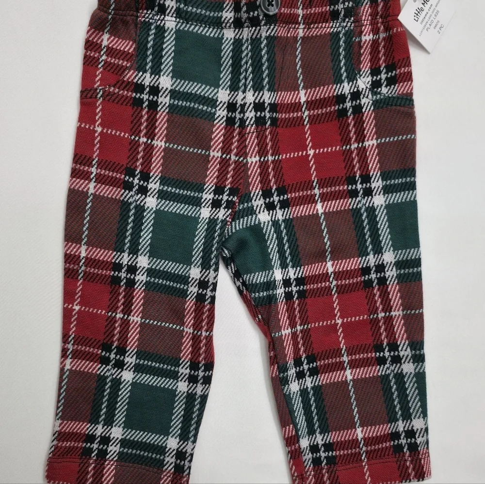 NWT Little Me Baby Boy Christmas Set 6M - Nutcracker & Plaid